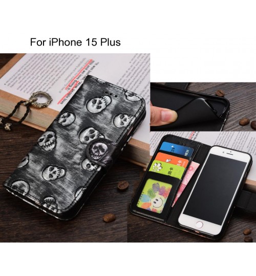 iPhone 15 Plus  case Leather Wallet Case Cover