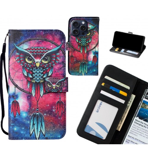 iPhone 15 Pro case leather wallet case printed ID