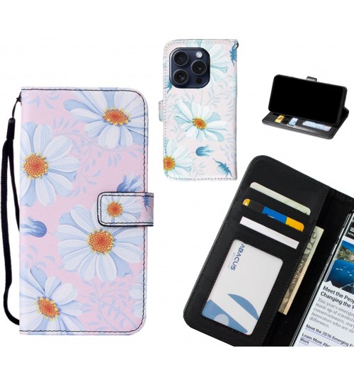 iPhone 15 Pro case leather wallet case printed ID