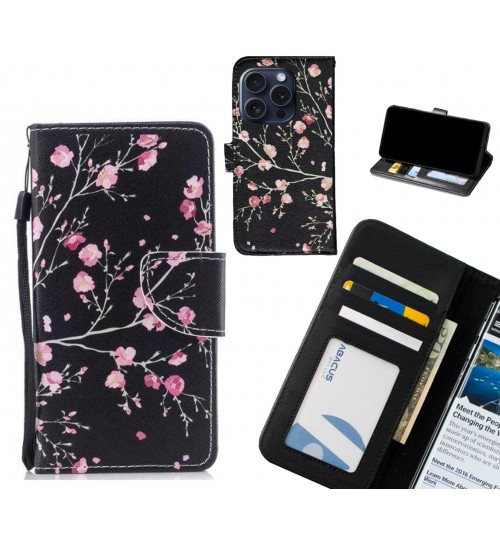 iPhone 15 Pro case leather wallet case printed ID