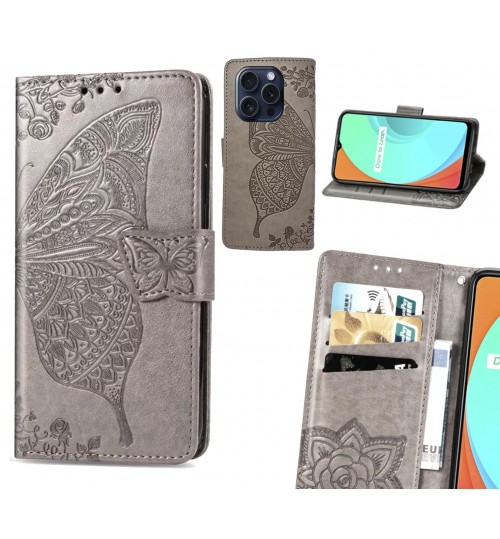 iPhone 15 Pro case Embossed Butterfly Wallet Leather Case