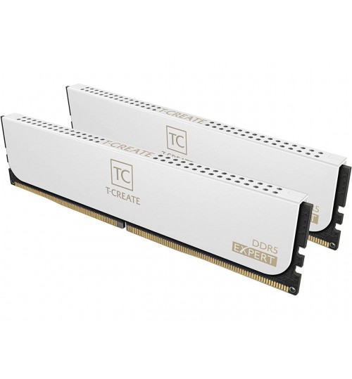 TEAM T-CREATE EXPERT 32GB (2 x 16GB) DDR5 6000 (PC5 48000) Desktop Memory WHITE HEATSINK