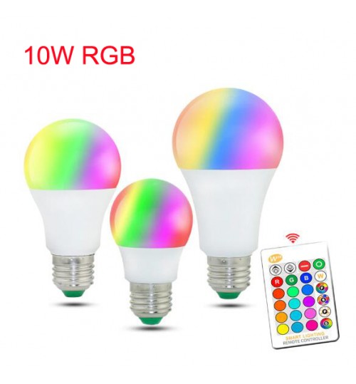 RGB LED Bulb Lights 220V E27 10W