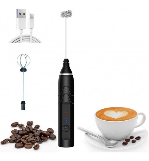 High Powered Electric Rechargeable Milk Frother Adjustable Speeds