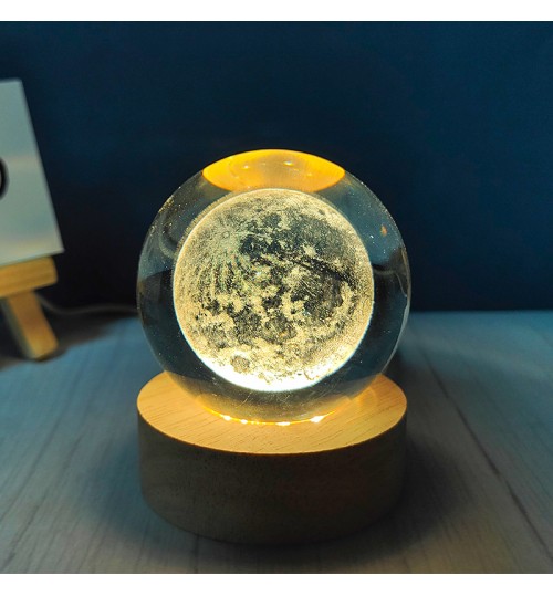 3D Galaxy Star Crystal Ball LED Table Lamp USB