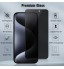 iPhone 15 PRO  Anti Spy Screen Protector Tempered Glass Screen Cover