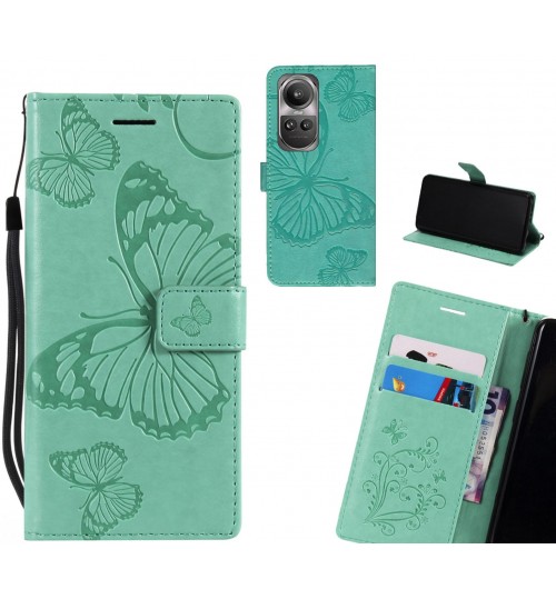 Oppo Reno 10 case Embossed Butterfly Wallet Leather Case