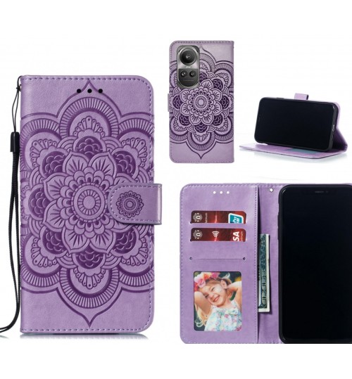 Oppo Reno 10 Pro case leather wallet case embossed pattern