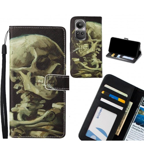 Oppo Reno 10 case leather wallet case van gogh painting