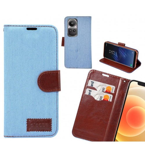 Oppo Reno 10 Case Wallet Case Denim Leather Case