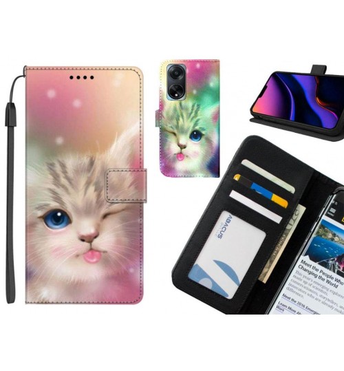 Oppo Reno A98 5G case leather wallet case printed ID