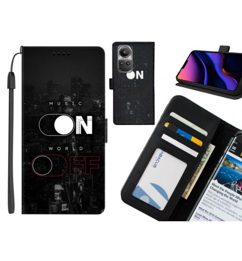 Oppo Reno 10 Pro case leather wallet case printed ID