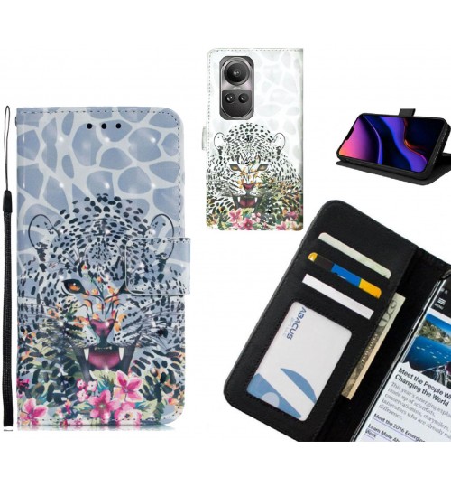 Oppo Reno 10 Case Leather Wallet Case 3D Pattern Printed