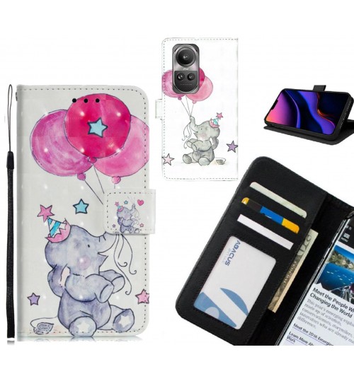 Oppo Reno 10 Pro Case Leather Wallet Case 3D Pattern Printed