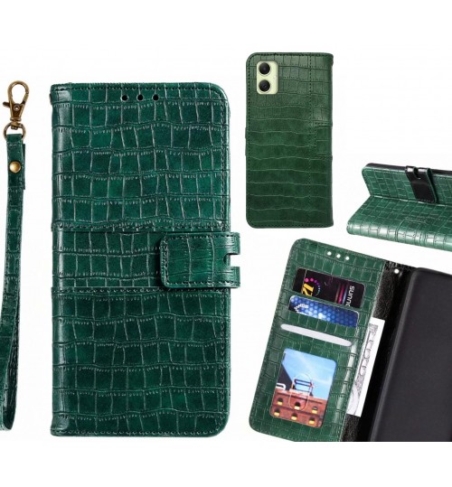 Samsung Galaxy A05 case croco wallet Leather case