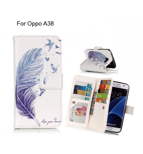 Oppo A38 case Multifunction wallet leather case