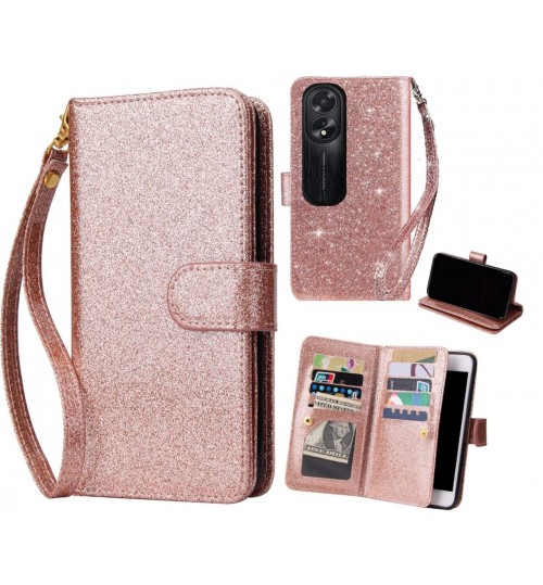 Oppo A38 Case Glaring Multifunction Wallet Leather Case