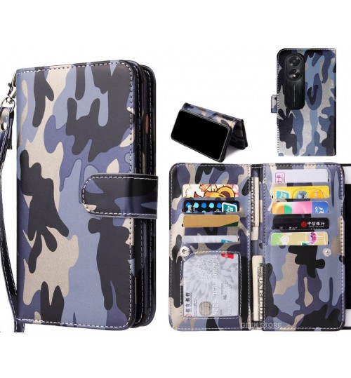 Oppo A38 Case Camouflage Wallet Leather Case