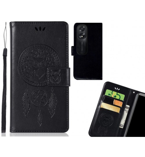 Oppo A38 Case Embossed wallet case owl