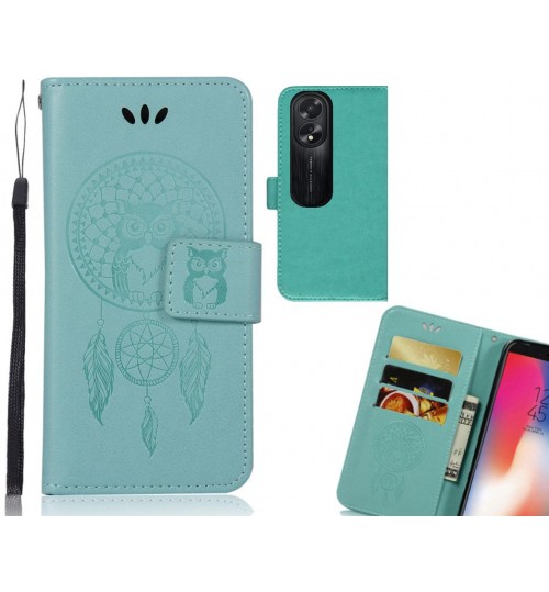 Oppo A38 Case Embossed wallet case owl