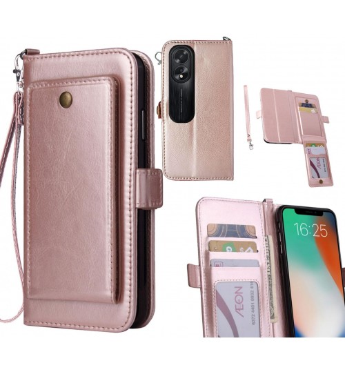 Oppo A38 Case Retro Leather Wallet Case