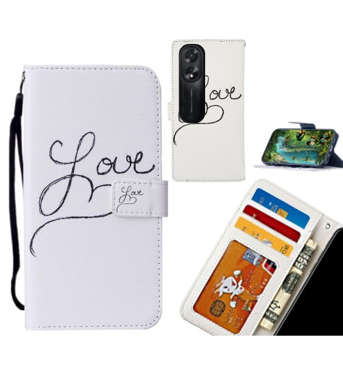 Oppo A38 case leather wallet case printed ID