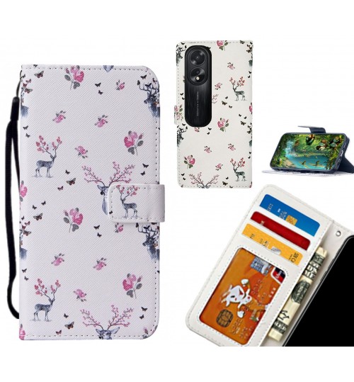 Oppo A38 case leather wallet case printed ID