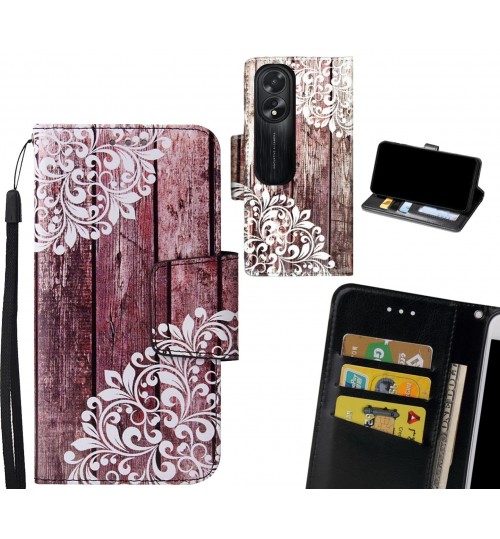 Oppo A38 Case wallet fine leather case printed