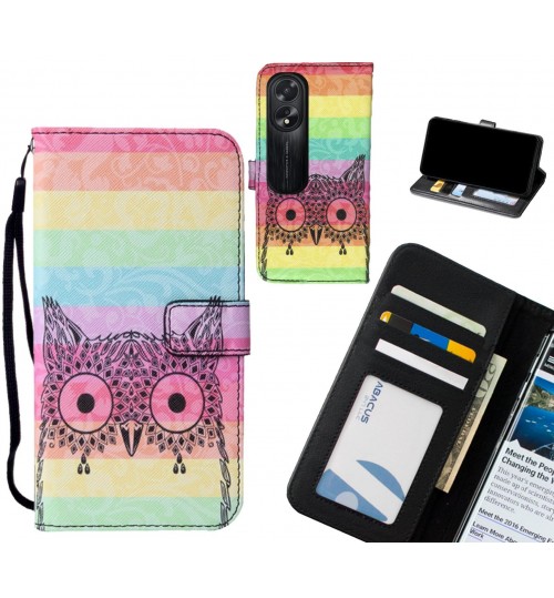 Oppo A38 case leather wallet case printed ID