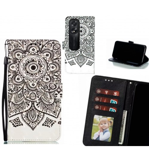 Oppo A38 Case Leather Wallet Case 3D Pattern Printed