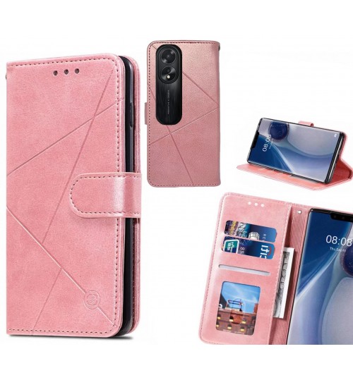 Oppo A38 Case Fine Leather Wallet Case