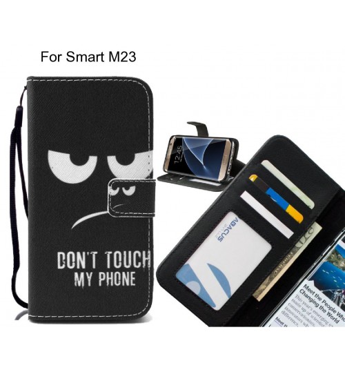 Smart M23 case 3 card leather wallet case printed ID