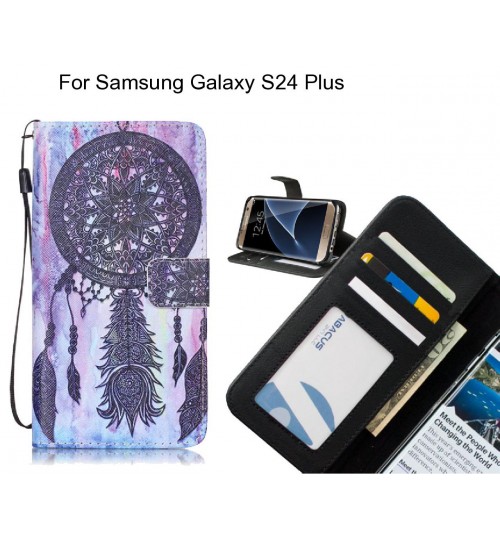 Samsung Galaxy S24 Plus case 3 card leather wallet case printed ID