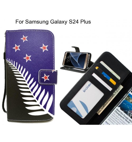 Samsung Galaxy S24 Plus case 3 card leather wallet case printed ID