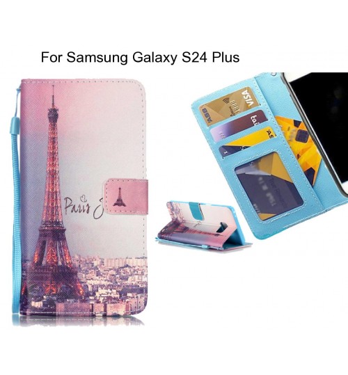 Samsung Galaxy S24 Plus case 3 card leather wallet case printed ID