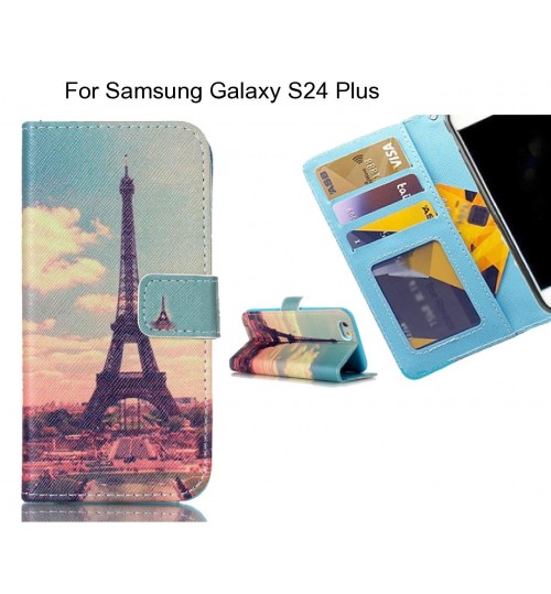 Samsung Galaxy S24 Plus case 3 card leather wallet case printed ID