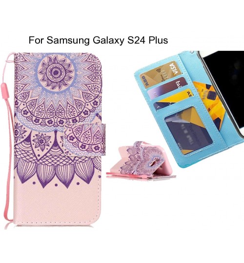 Samsung Galaxy S24 Plus case 3 card leather wallet case printed ID