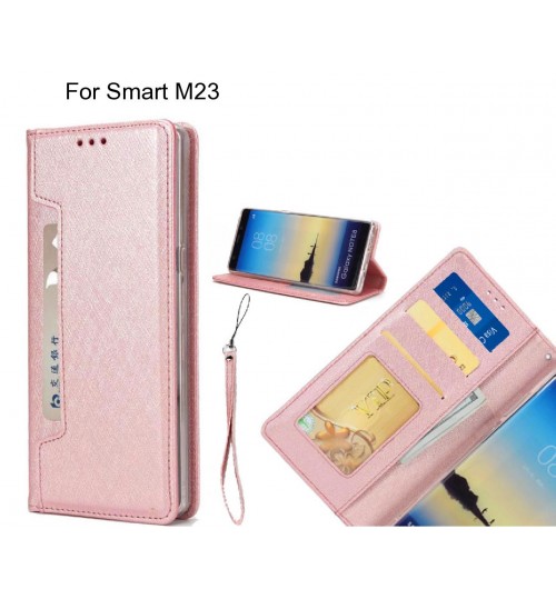 Smart M23 case Silk Texture Leather Wallet case