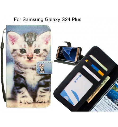 Samsung Galaxy S24 Plus case 3 card leather wallet case printed ID