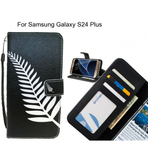 Samsung Galaxy S24 Plus case 3 card leather wallet case printed ID