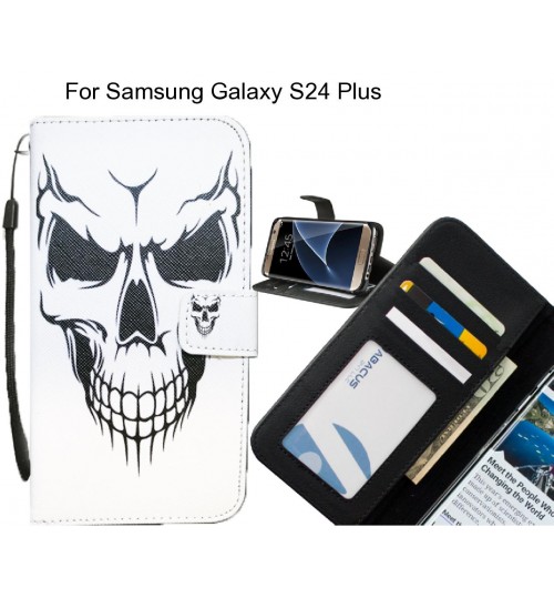 Samsung Galaxy S24 Plus case 3 card leather wallet case printed ID