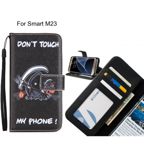 Smart M23 case 3 card leather wallet case printed ID