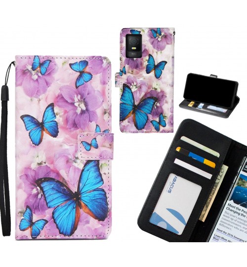 Smart M23 case 3 card leather wallet case printed ID