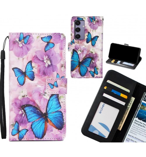 Samsung Galaxy S24 Plus case 3 card leather wallet case printed ID