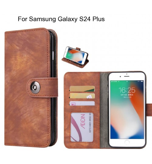 Samsung Galaxy S24 Plus case retro leather wallet case