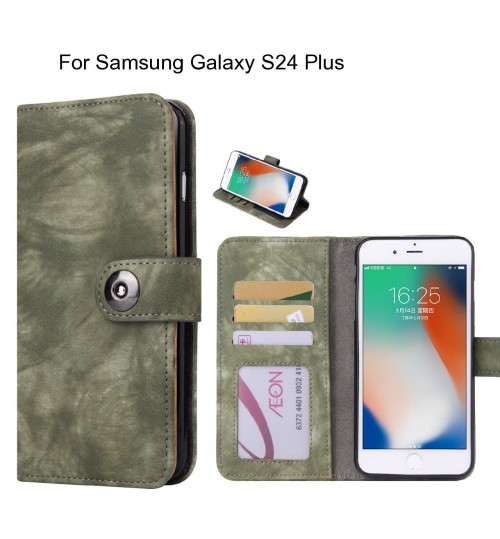 Samsung Galaxy S24 Plus case retro leather wallet case