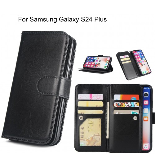 Samsung Galaxy S24 Plus Case triple wallet leather case 9 card slots