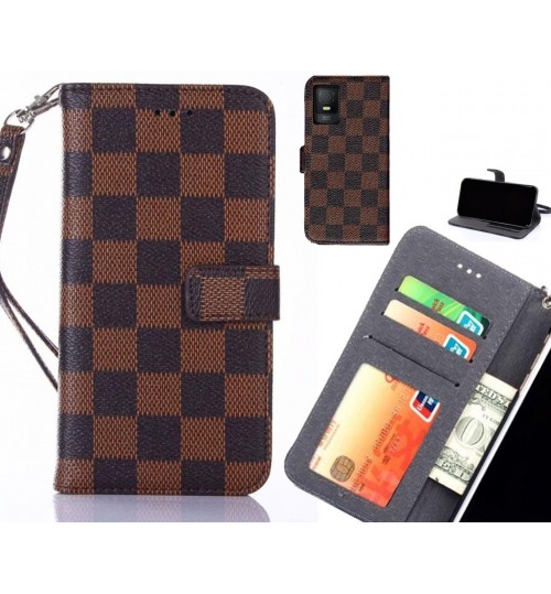 Smart M23 Case Grid Wallet Leather Case