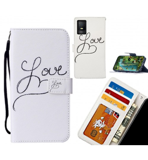 TCL 403 4G case leather wallet case printed ID