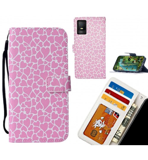 TCL 403 4G case leather wallet case printed ID